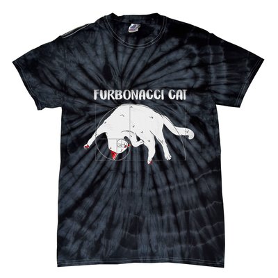 Furbonacci Cat Funny Cat Math Puns Tie-Dye T-Shirt