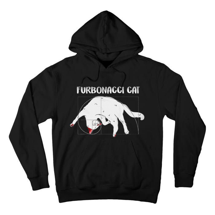 Furbonacci Cat Funny Cat Math Puns Tall Hoodie