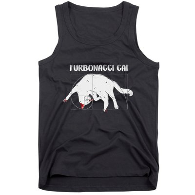 Furbonacci Cat Funny Cat Math Puns Tank Top