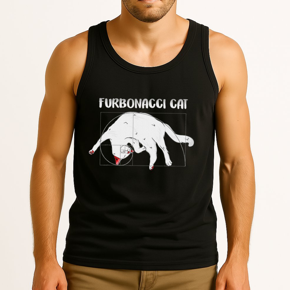 Furbonacci Cat Funny Cat Math Puns Tank Top