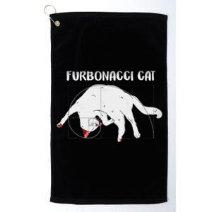 Furbonacci Cat Funny Cat Math Puns Platinum Collection Golf Towel