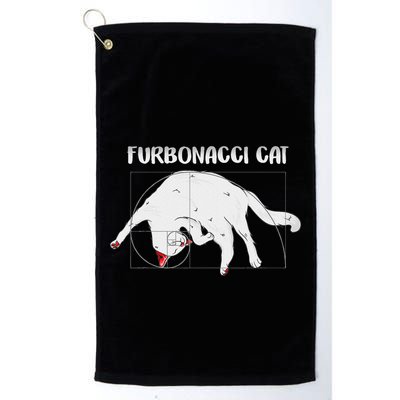 Furbonacci Cat Funny Cat Math Puns Golf Towel