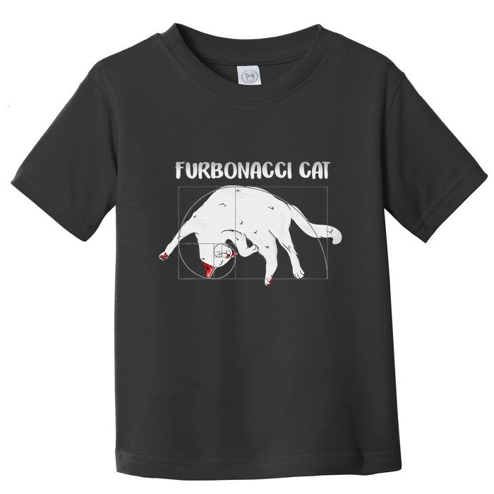 Furbonacci Cat Funny Cat Math Puns Toddler T-Shirt