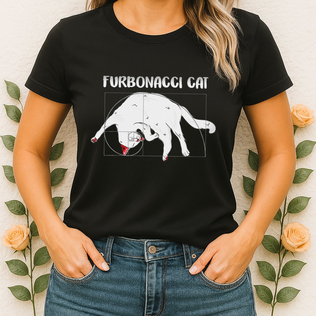 Furbonacci Cat Funny Cat Math Puns Womens T-Shirt