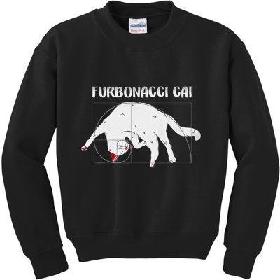 Furbonacci Cat Funny Cat Math Puns Kids Sweatshirt