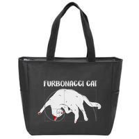 Furbonacci Cat Funny Cat Math Puns Zip Tote Bag