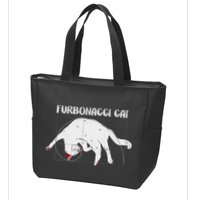 Furbonacci Cat Funny Cat Math Puns Zip Tote Bag