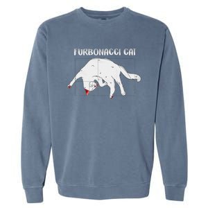 Furbonacci Cat Funny Cat Math Puns Garment-Dyed Sweatshirt