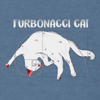 Furbonacci Cat Funny Cat Math Puns Garment-Dyed Sweatshirt
