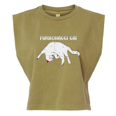 Furbonacci Cat Funny Cat Math Puns Garment-Dyed Women's Muscle Tee