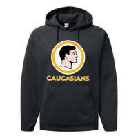 Funny Caucasian Performance Fleece Hoodie