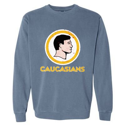 Funny Caucasian Garment-Dyed Sweatshirt