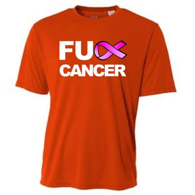 Fuck Cancer Funny Fuck Breast Cancer Awareness Cooling Performance Crew T-Shirt