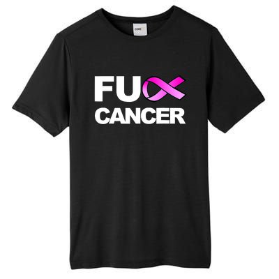 Fuck Cancer Funny Fuck Breast Cancer Awareness Tall Fusion ChromaSoft Performance T-Shirt