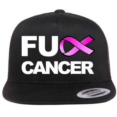 Fuck Cancer Funny Fuck Breast Cancer Awareness Flatbill Hat