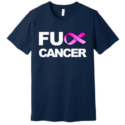 Fuck Cancer Funny Fuck Breast Cancer Awareness Premium T-Shirt