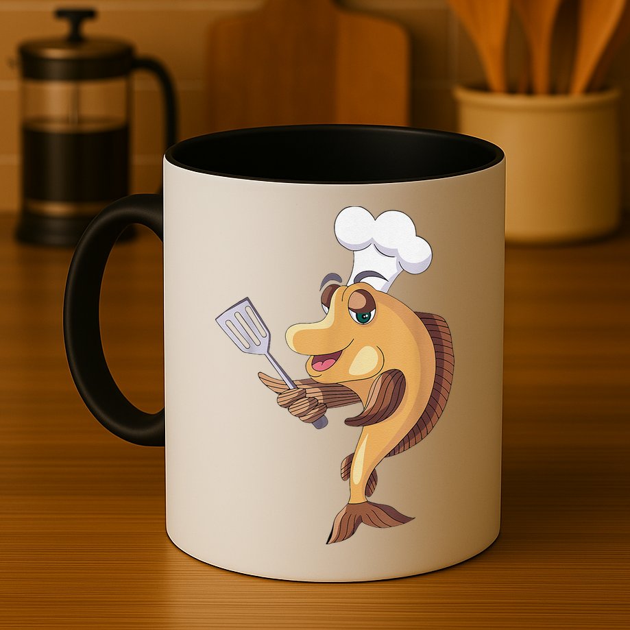 Fish Chef Fishing And Cooking Mug