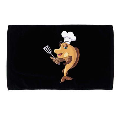 Fish Chef Fishing And Cooking Microfiber Hand Towel