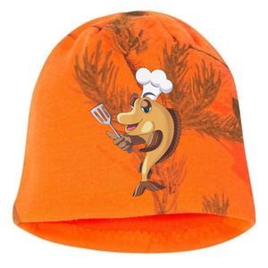 Fish Chef Fishing And Cooking Kati - Camo Knit Beanie