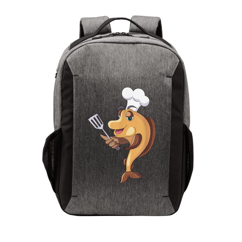 Fish Chef Fishing And Cooking Vector Backpack