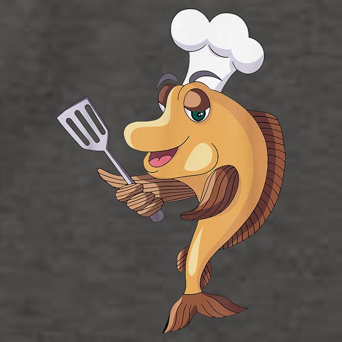 Fish Chef Fishing And Cooking Vector Backpack