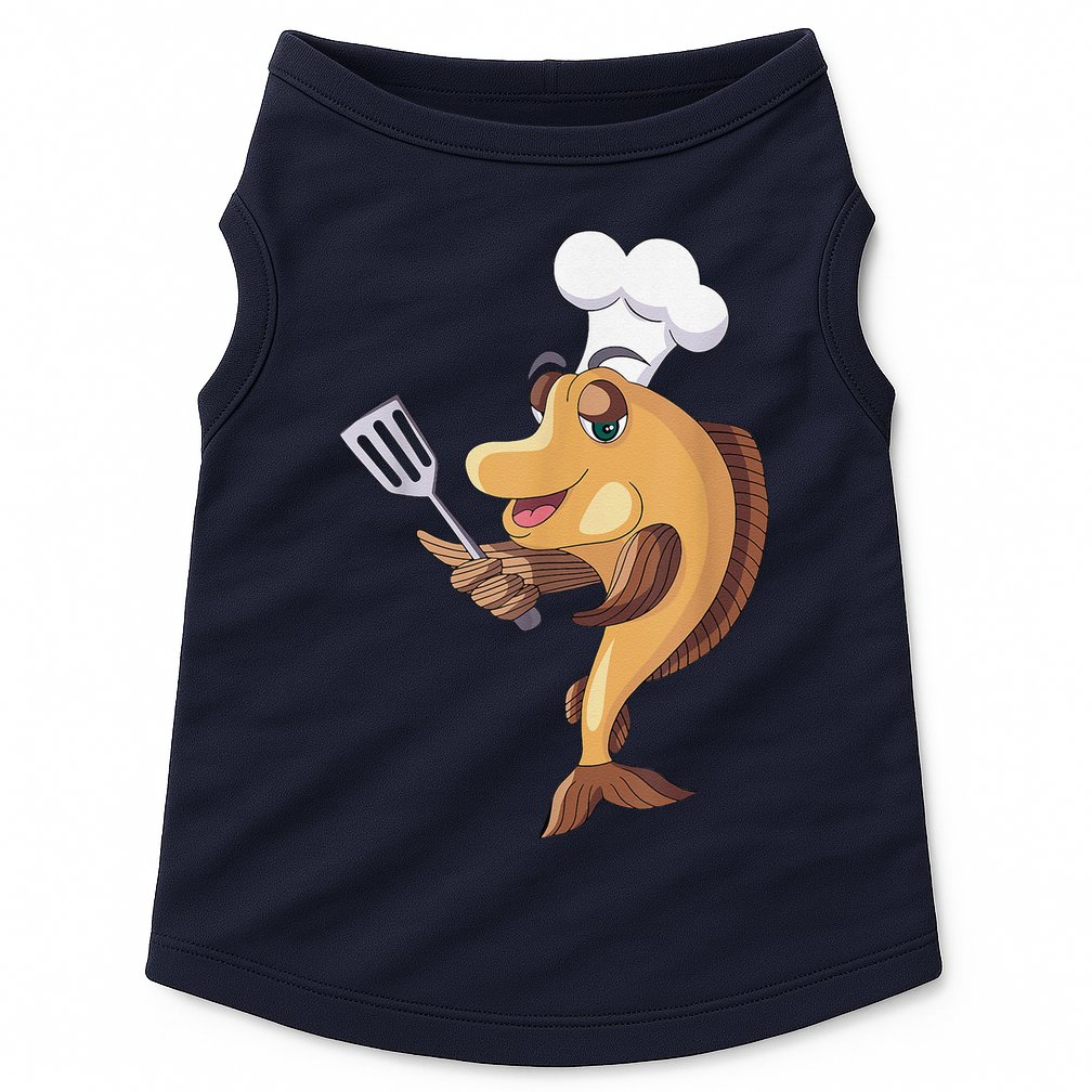 Fish Chef Fishing And Cooking Doggie Tank