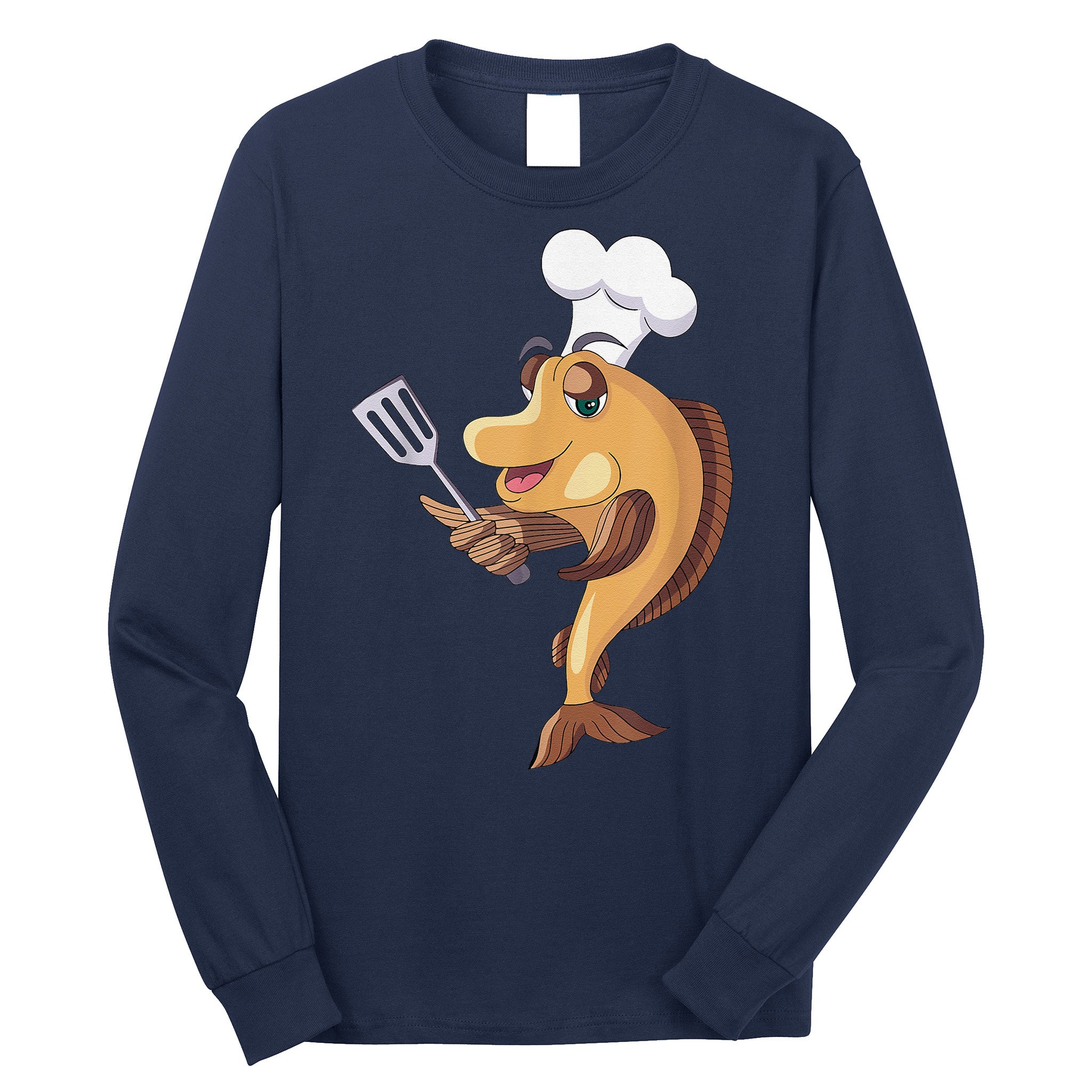 Fish Chef Fishing And Cooking Long Sleeve Shirt