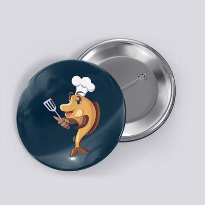 Fish Chef Fishing And Cooking Button