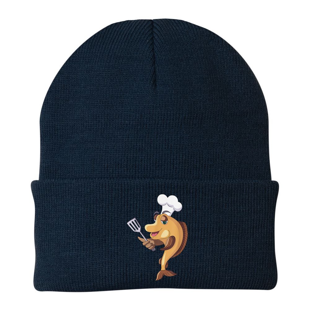 Fish Chef Fishing And Cooking Beanie