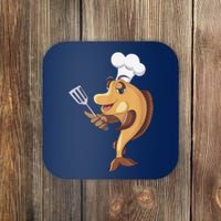 Fish Chef Fishing And Cooking Coaster