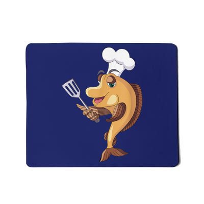 Fish Chef Fishing And Cooking Mousepad