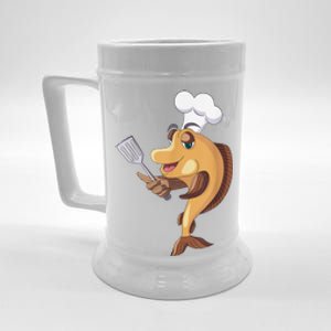 Fish Chef Fishing And Cooking Beer Stein