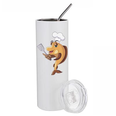 Fish Chef Fishing And Cooking Stainless Steel Tumbler