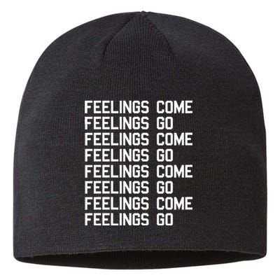 Feelings Come Feelings Go Positive Affirmation Mantra Sustainable Beanie