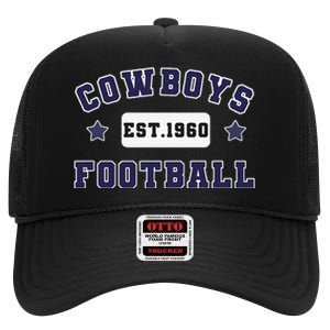 Funny Cowboys Football Est 1960 High Crown Mesh Back Trucker Hat