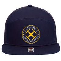 FAA Certified 7 Panel Mesh Trucker Snapback Hat