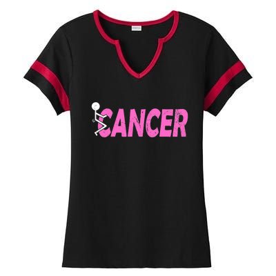 Funk Cancer Funny Breast Cancer For Women Cancer Survivor Ladies Halftime Notch Neck Tee