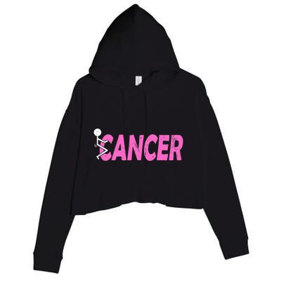 Funk Cancer Funny Breast Cancer For Women Cancer Survivor Crop Fleece Hoodie