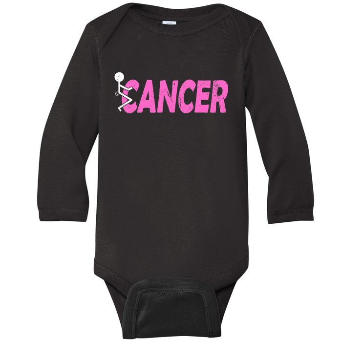 Funk Cancer Funny Breast Cancer For Women Cancer Survivor Baby Long Sleeve Bodysuit