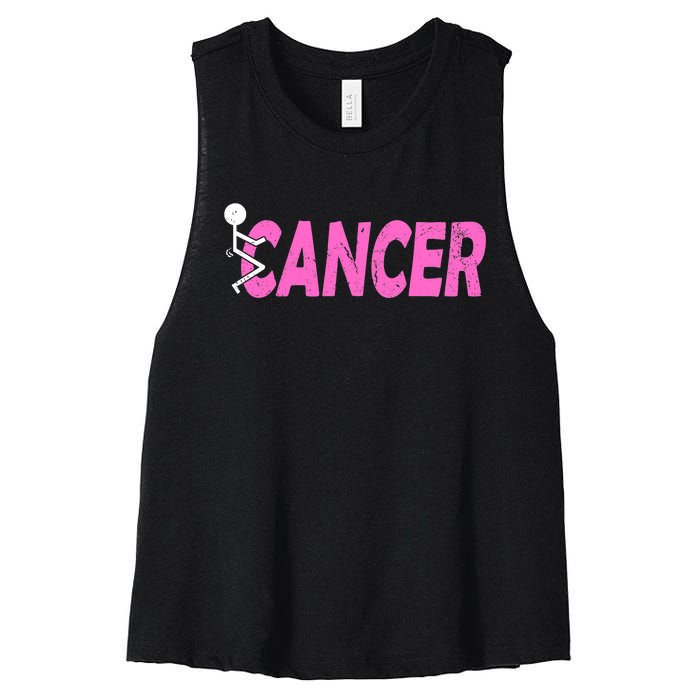 Funk Cancer Funny Breast Cancer For Women Cancer Survivor Women's Racerback Cropped Tank