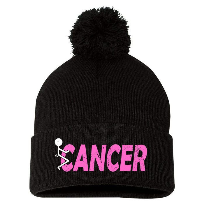 Funk Cancer Funny Breast Cancer For Women Cancer Survivor Pom Pom 12in Knit Beanie