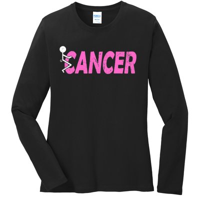 Funk Cancer Funny Breast Cancer For Women Cancer Survivor Ladies Long Sleeve Shirt