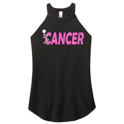 Funk Cancer Funny Breast Cancer For Women Cancer Survivor Women's Perfect Tri Rocker Tank