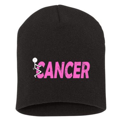 Funk Cancer Funny Breast Cancer For Women Cancer Survivor Short Acrylic Beanie