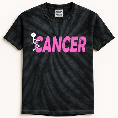 Funk Cancer Funny Breast Cancer For Women Cancer Survivor Kids Tie-Dye T-Shirt