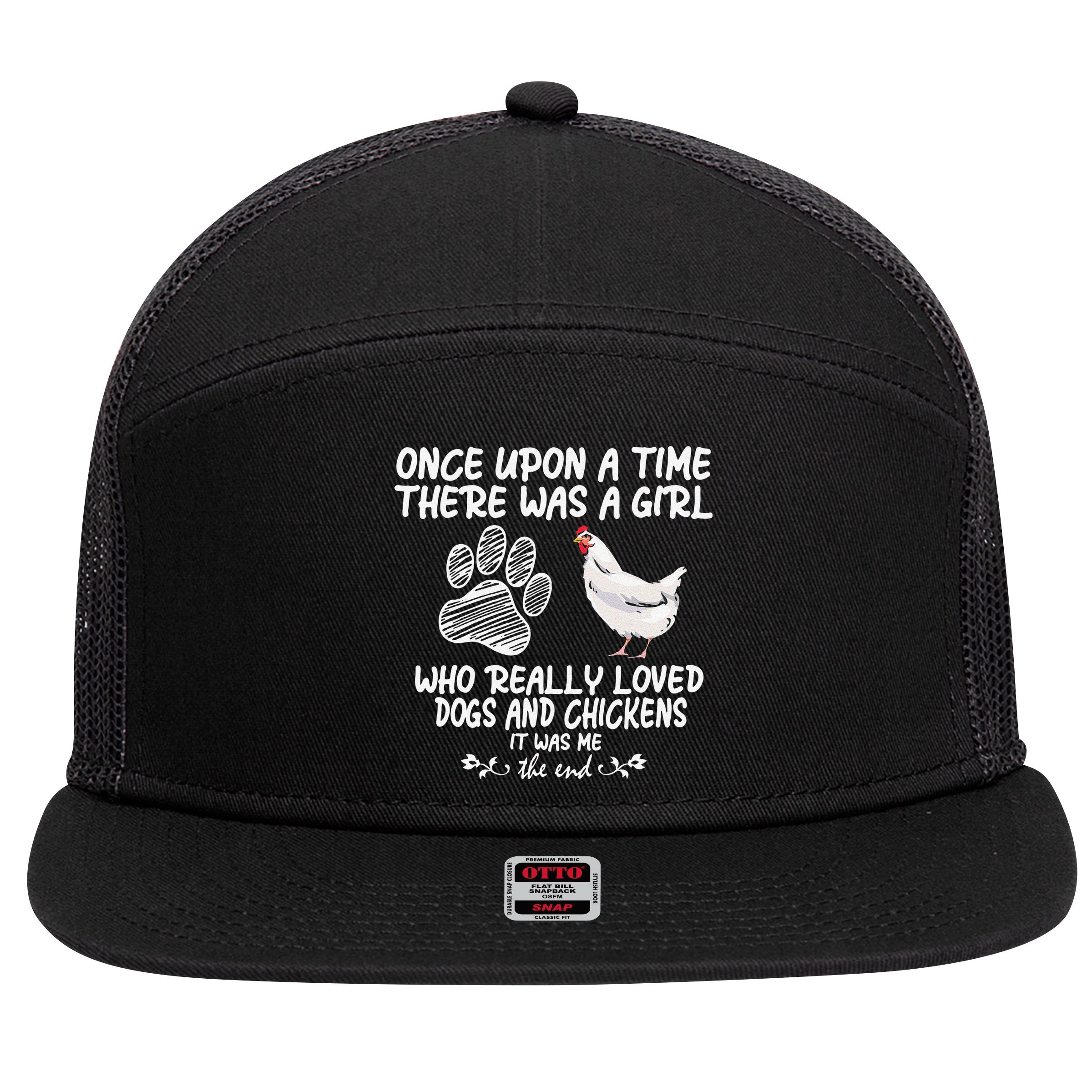 Funny Chicken For Women Funny Dog Tee Farmer Dog Gift 7 Panel Mesh Trucker Snapback Hat