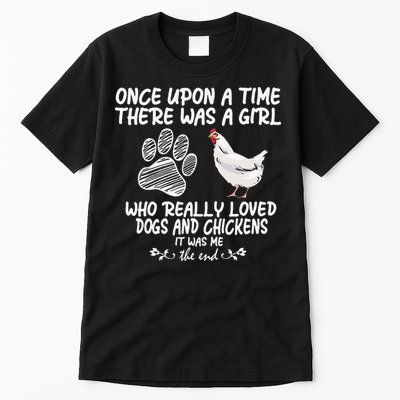 Funny Chicken For Women Funny Dog Tee Farmer Dog Gift Tall T-Shirt