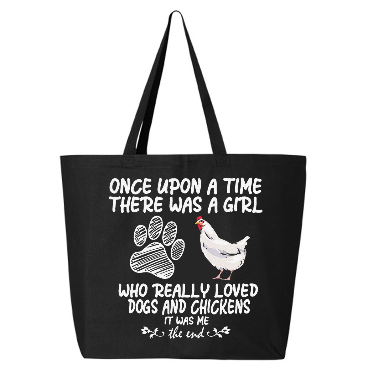 Funny Chicken For Women Funny Dog Tee Farmer Dog Gift 25L Jumbo Tote