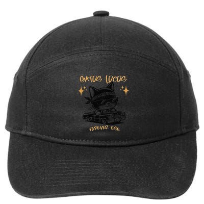 Funny Chola Funny Cholo Funny Lowrider Funny Gatos 90s Style 7-Panel Snapback Hat