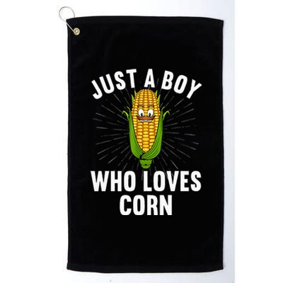 Funny Corn For Men Cob Kernel Farmer Corn Lover Platinum Collection Golf Towel